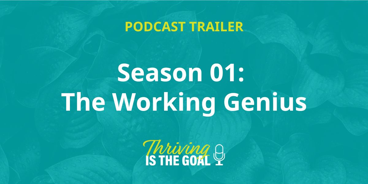Featured image for “Podcast Trailer: Thriving is the Goal”