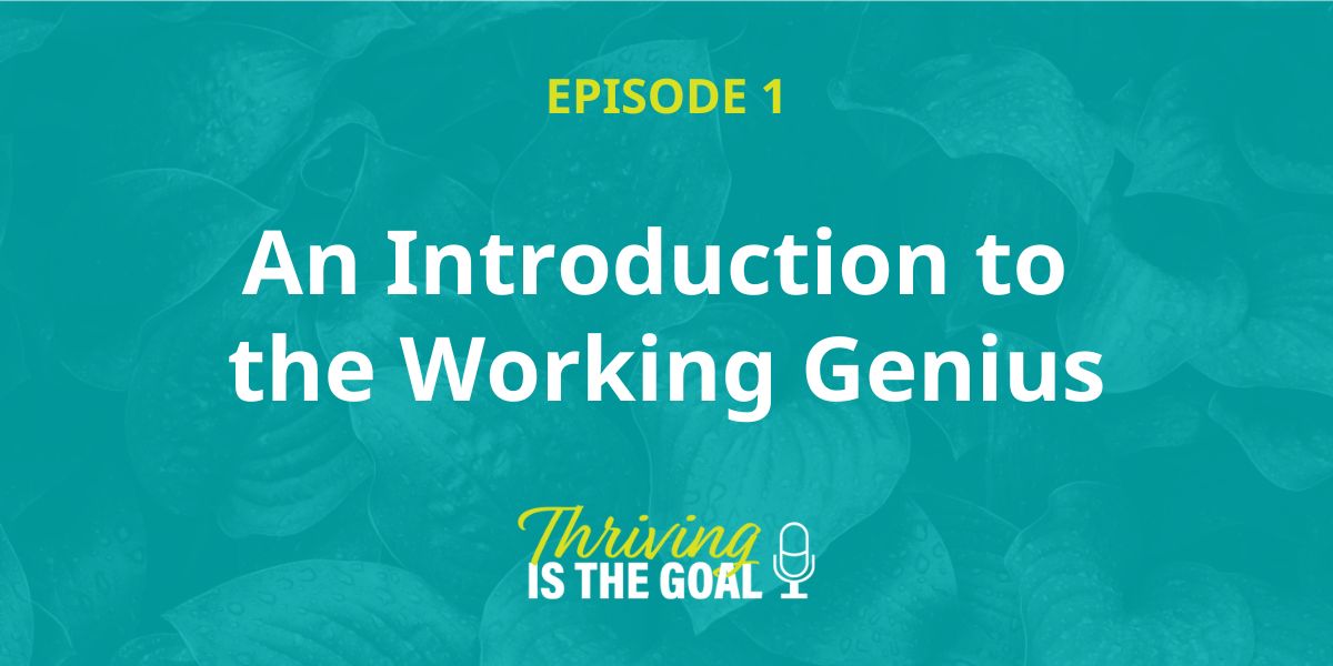 Featured image for “Episode 01: An Introduction to the Working Genius”