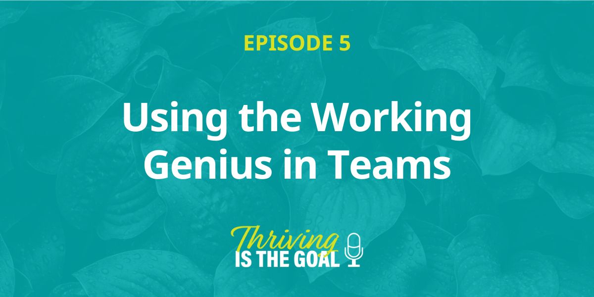Featured image for “Episode 05: Using the Working Genius in Teams”